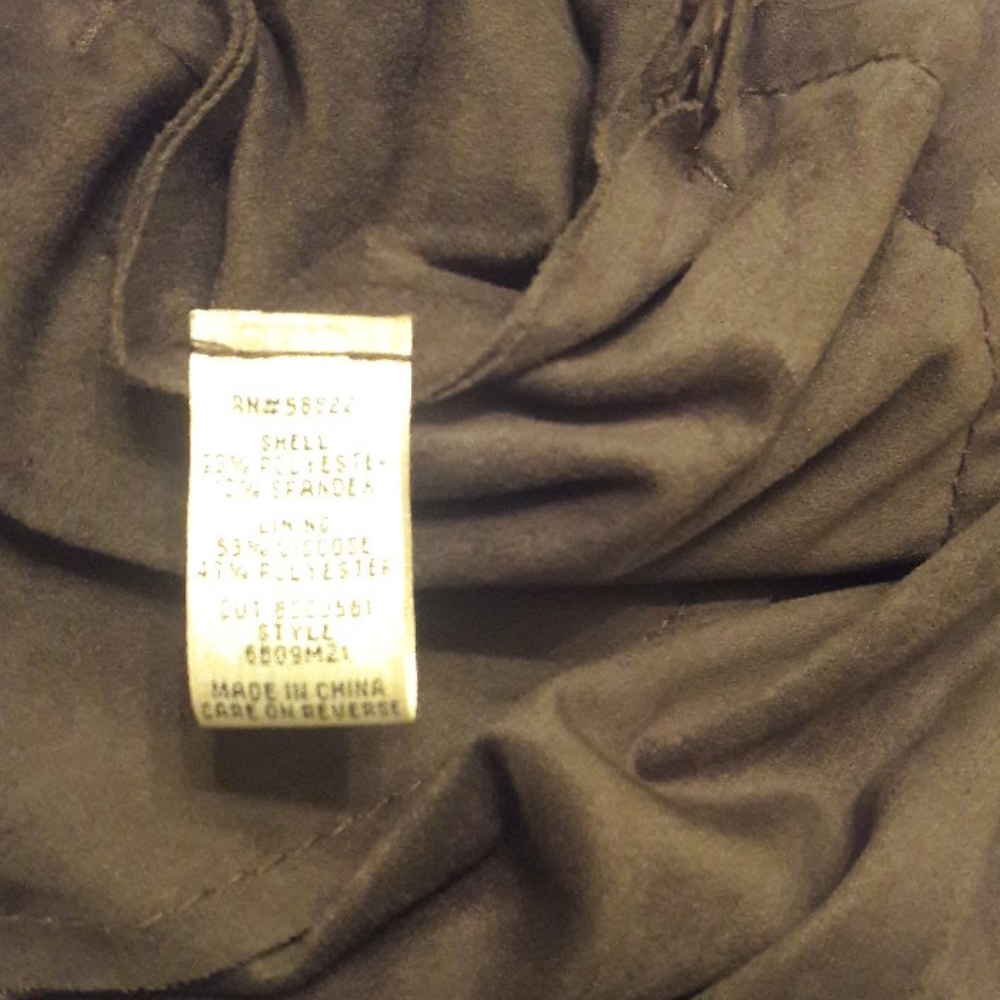 Sophie Max/Brown /Faux Suede/ Draped Front Jacket - Picture 8 of 8